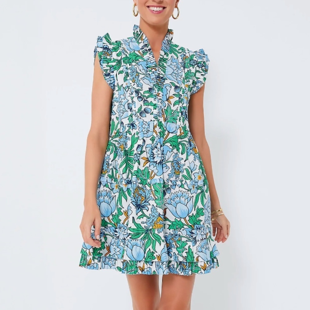 NWOT Lady Boutique BD Pleated Flounce Sleeve Mini Dress Size 3XL